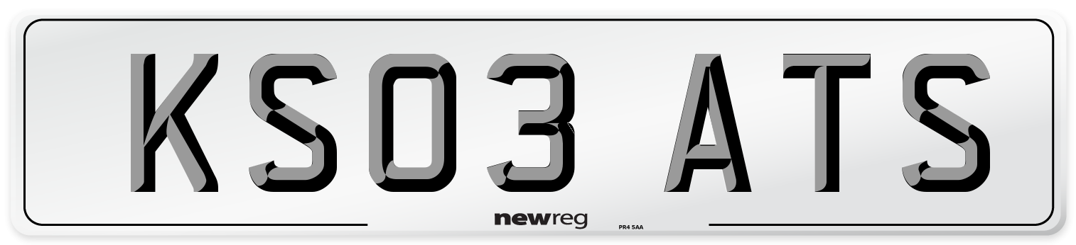 KS03 ATS Number Plate from New Reg